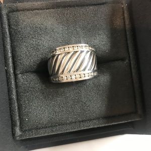 David Yurman Diamond cigar band ring